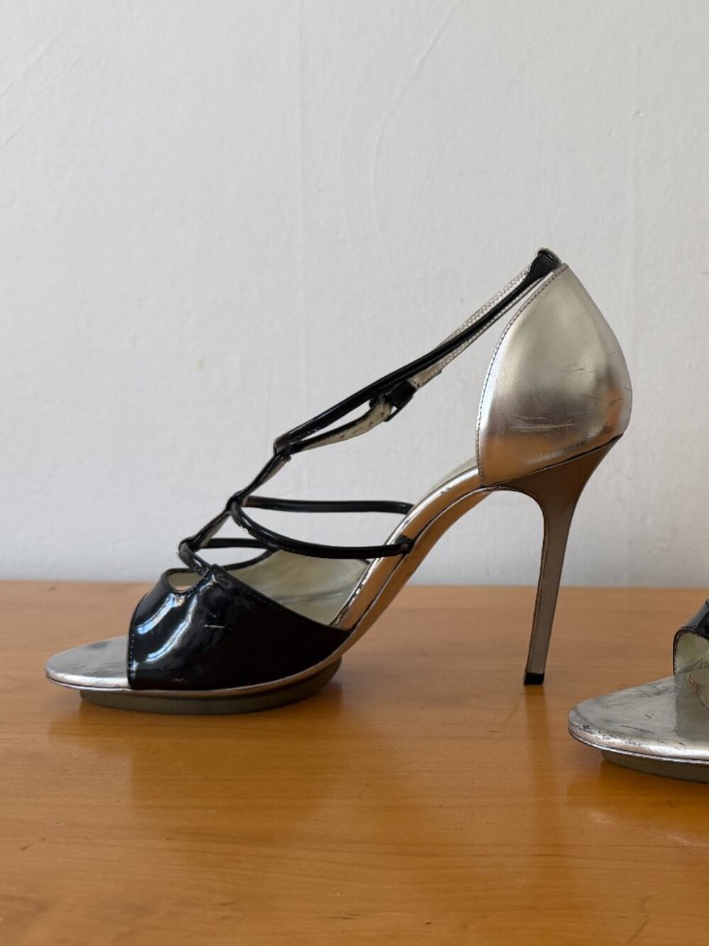 Balenciaga Patent leather T strap heels.   Size EU 37